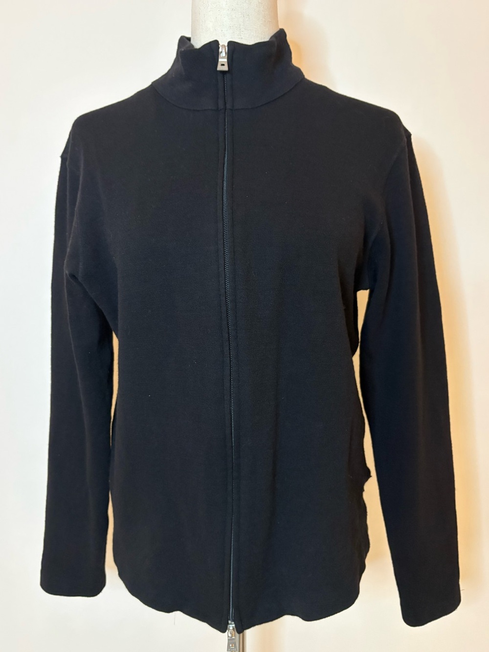 BOSS by Hugo Boss Full-Zip Mock Neck 100% Virgin Wool Sweater Jacket Size M